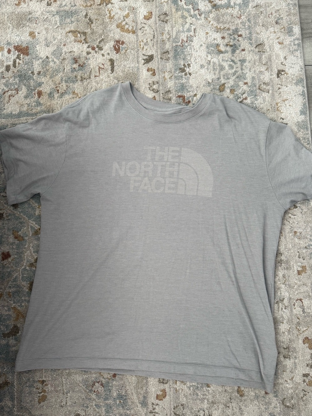 The North Face Men's Heather Gray Logo Short Sleeve Tee